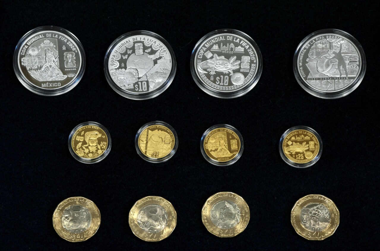 Banxico lanzará 178,000 monedas de oro y plata por el Mundial